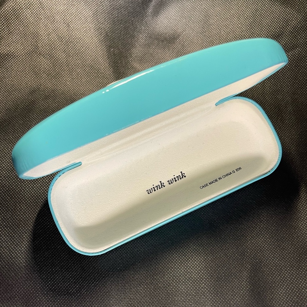 Kate Spade Sun Glasses Case Teal Clam Shell